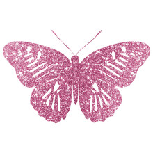 Pink Glitter Butterfly