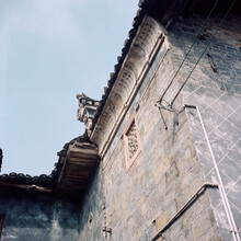The Eaves Of Ancient Buildings With Poems