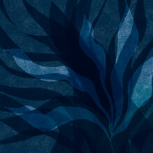 Blue Floral Pattern Illustration