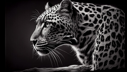 Wall Mural - spotted jaguar stares majestic beauty in nature ,generative ai