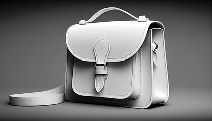 Sticker - Fashionable leather satchel with elegant buckle detail ,generative AI