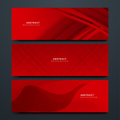Red banner background