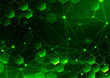 緑色のデジタルネットワークイメージ背景