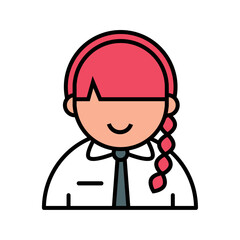 Sticker - female character cartoon