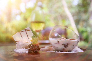 Canvas Print - table setting in the restaurant for the cafe interior menu