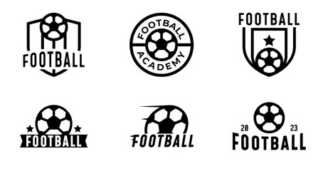 Set of football sport logo for template design