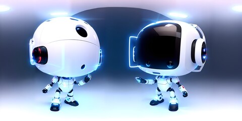 Photo of two robots side by side