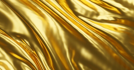 Wall Mural - Gold luxury fabric background 3d render