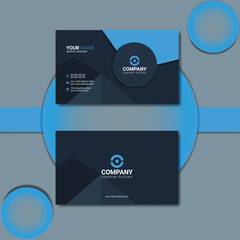 Wall Mural - Corporate modern abstract shape business card template layout design