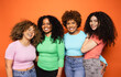 © VICTOR TORRES/Stocksy - Portrait of young women with diverse afro hairstyles