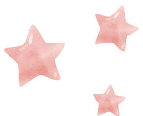 cute whimsical childish star watercolour illustration