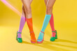 © Marc Tran/Stocksy - Female legs in mismatched trendy socks posing in fashionable