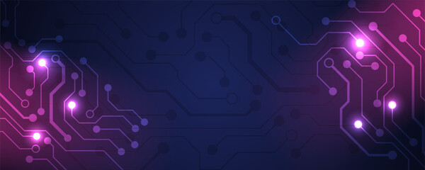 Wall Mural - abstract technology background with various technology elements. hi-tech communication concept innov