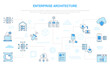enterprise architecture concept with icon set template banner with modern blue color style