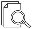 © PNG, Vector & Video - Information technology documents, magnifier, find option vector icon illustration