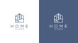 © mupppid - Line art icon logo of a house / home for property and interior design