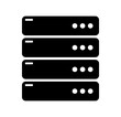 Database server storage vector icon. 