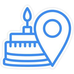 Poster - Vector Design Birthday Location Icon Style