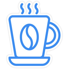 Sticker - Vector Design Coffee Icon Style