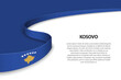 Wave flag of Kosovo with copyspace background