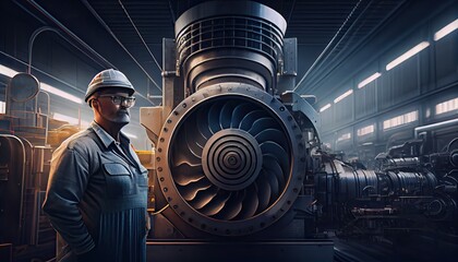 Engineer in a modern factory. Industry 4.0 machine maintenance Labor Day and the importance of workers