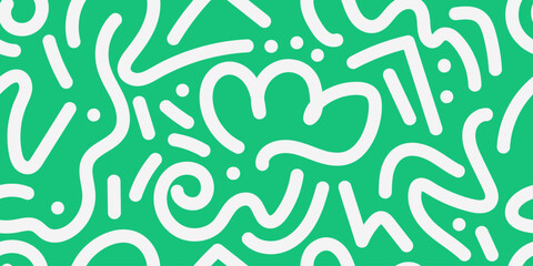 abstract shapes modern pattern design. hand drawn vector illustration. trendy organic seamless patte