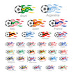 © doom.ko - Flame flag set with soccer ball