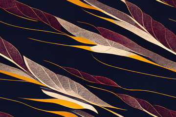 Sticker - seamless pattern with feathers