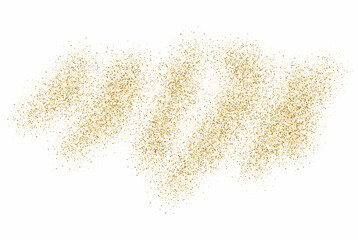 Wall Mural - golden glitter texture on white. scattered golden color confetti,holiday background texture.