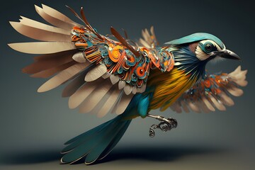 Wall Mural - bird created using AI Generative Technology