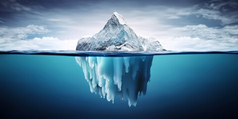 Wall Mural - Iceberg - Hidden Danger And Global Warming Concept