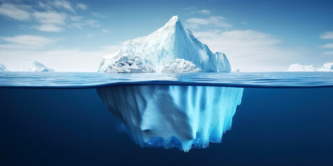 Wall Mural - Iceberg - Hidden Danger And Global Warming Concept