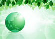 © fujiwara - 地球と葉っぱのエコイメージ