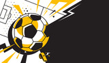 Fototapeta  - Soccer abstract background design. Vector illustration of sports concept.