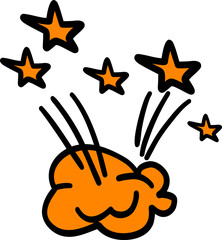 Sticker - Orange comics speech bubble