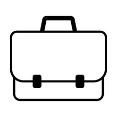Wall Mural - Briefcase icon. Business bag icon. Suitcase, portfolio symbol, linear style pictogram isolated on white.