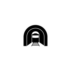 Poster - Train tunnel icon isolated on white background