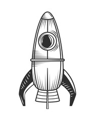 Wall Mural - spacecraft icon isolated