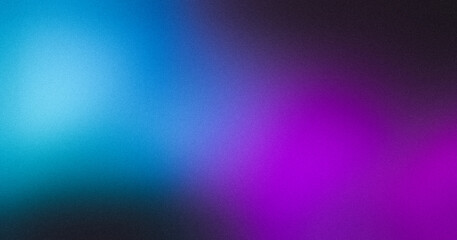 Purple blue abstract color gradient on black background, grainy texture website header design, blurred vibrant colors, copy space