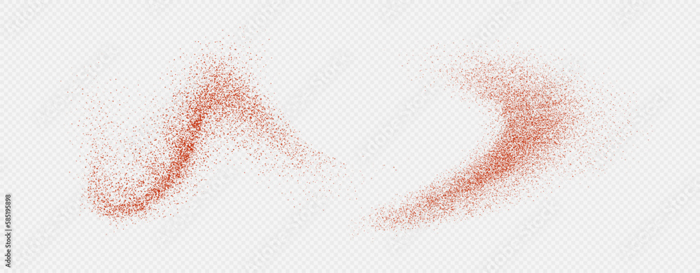 Chili powder splash, dried pepper explosion, flying spicy paprika burst ...