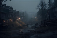Fog Street In The Night