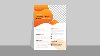 abstract business flyer  a4 vector design templet with mordern brochure cover . poster anual report lefleat for a marketing agency .