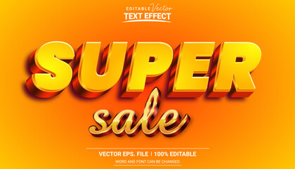 Wall Mural - Super sale 3d editable eps vector text style effect