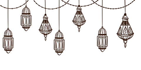 illustration of a islamic ramadan lantern