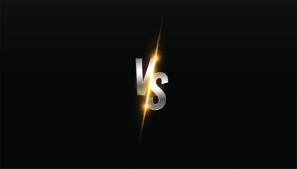 Wall Mural - versus vs screen banner with light effect for battle or comparison