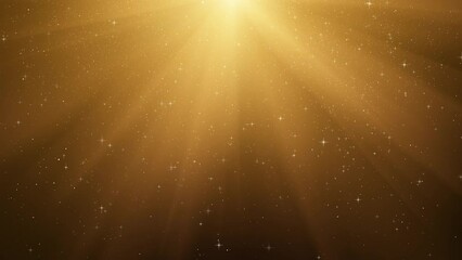 Poster - Abstract luxurious, premium gold glittering, heavenly ray, divine bless, God's ray flowing particles loop motion background