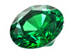 green emerald diamond on transparent background