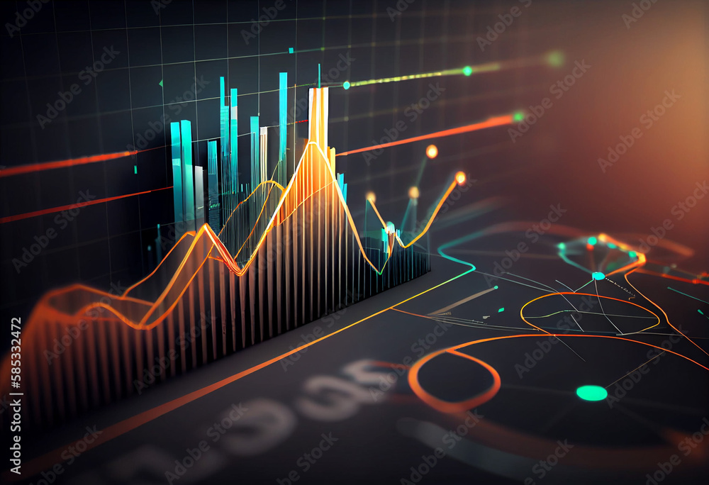 Graph Vr Chart Business graph or chart stock market or forex trading graph in graphic ...