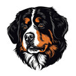 Logo Bernese Mountain Dog on Isolated Tansparent Background, png. Generative AI