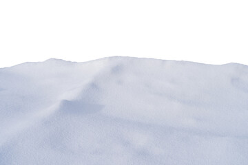 Wall Mural - white snow in daylight, background, isolate on black background